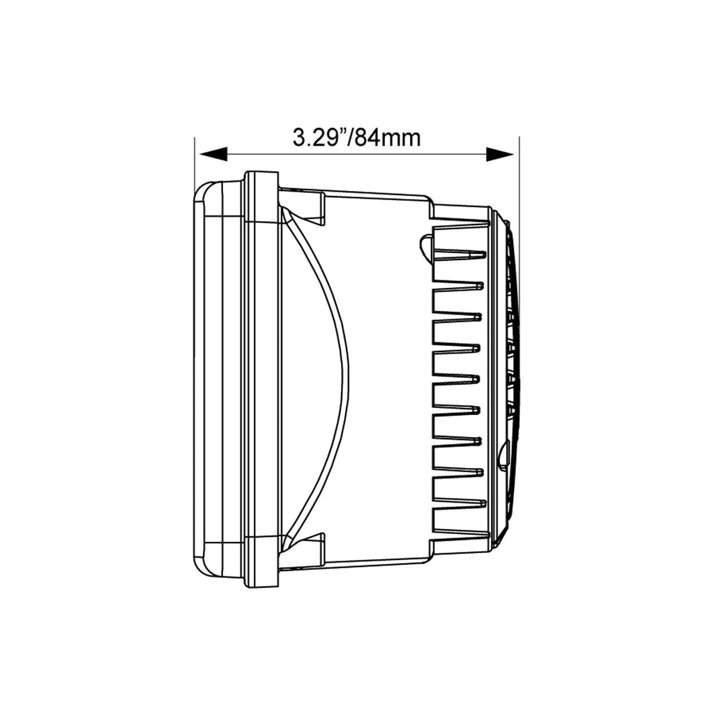 4x6" VX Series LED Headlight Kit - Chrome | Amber Halo