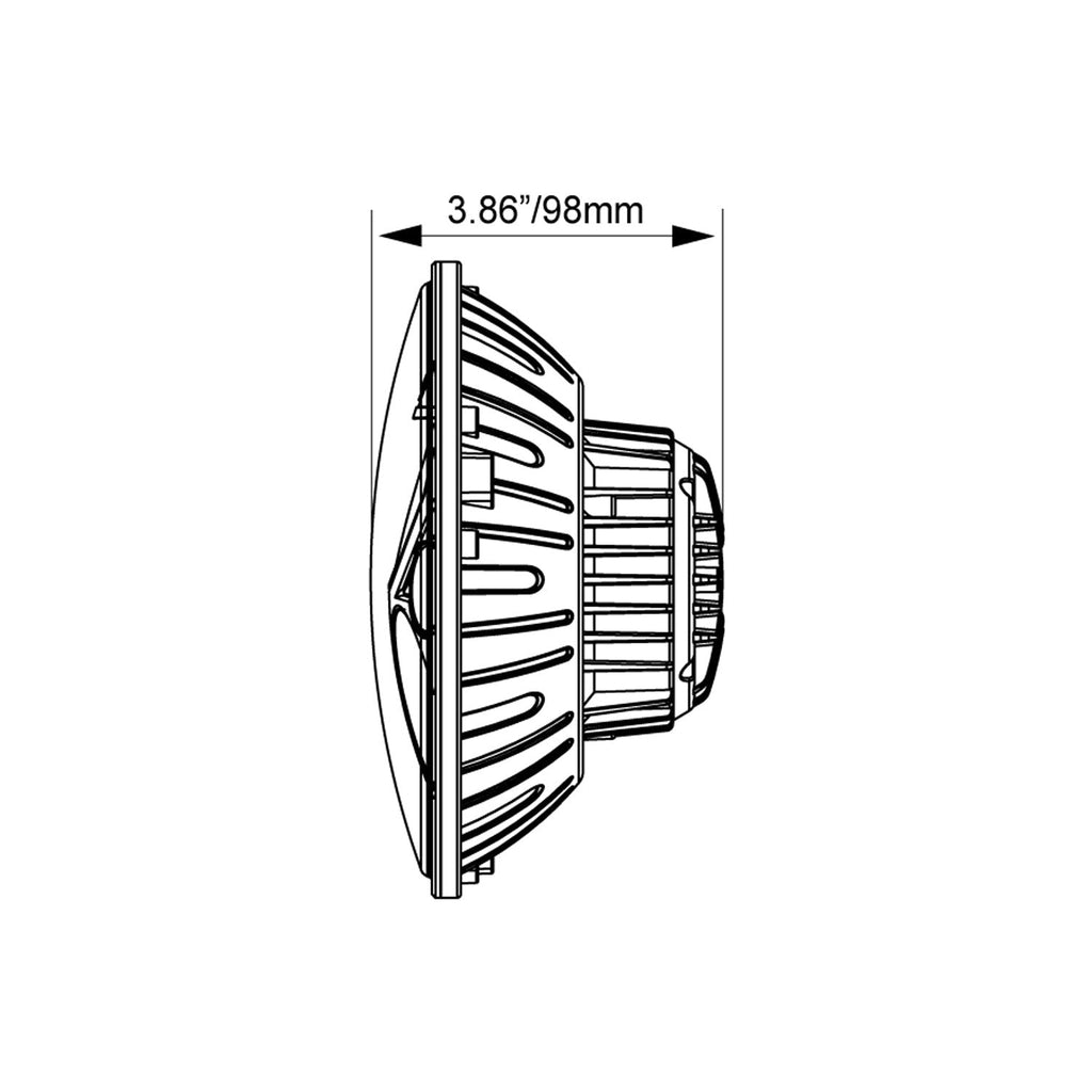 7" VX Series LED Headlight Kit - Black Chrome | Amber Halo