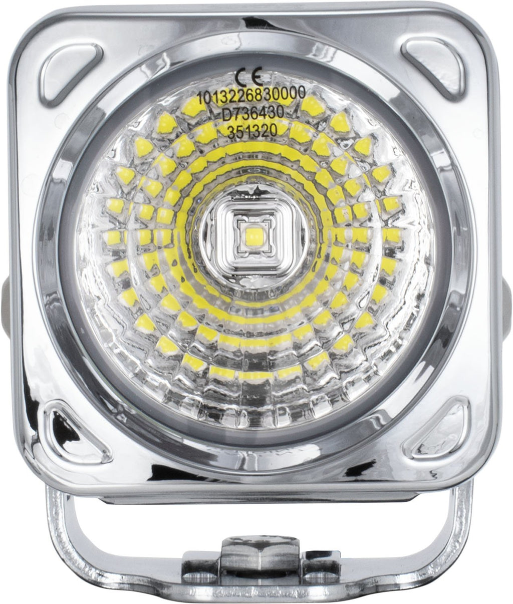 3" Optimus Chrome Square 20° Beam LED Light Kit