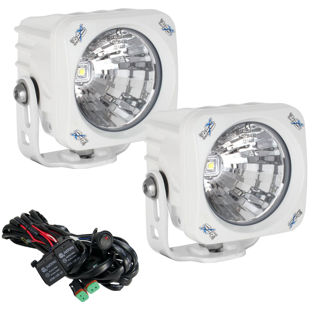3.7" White Optimus Square 20º Beam LED Light Kit