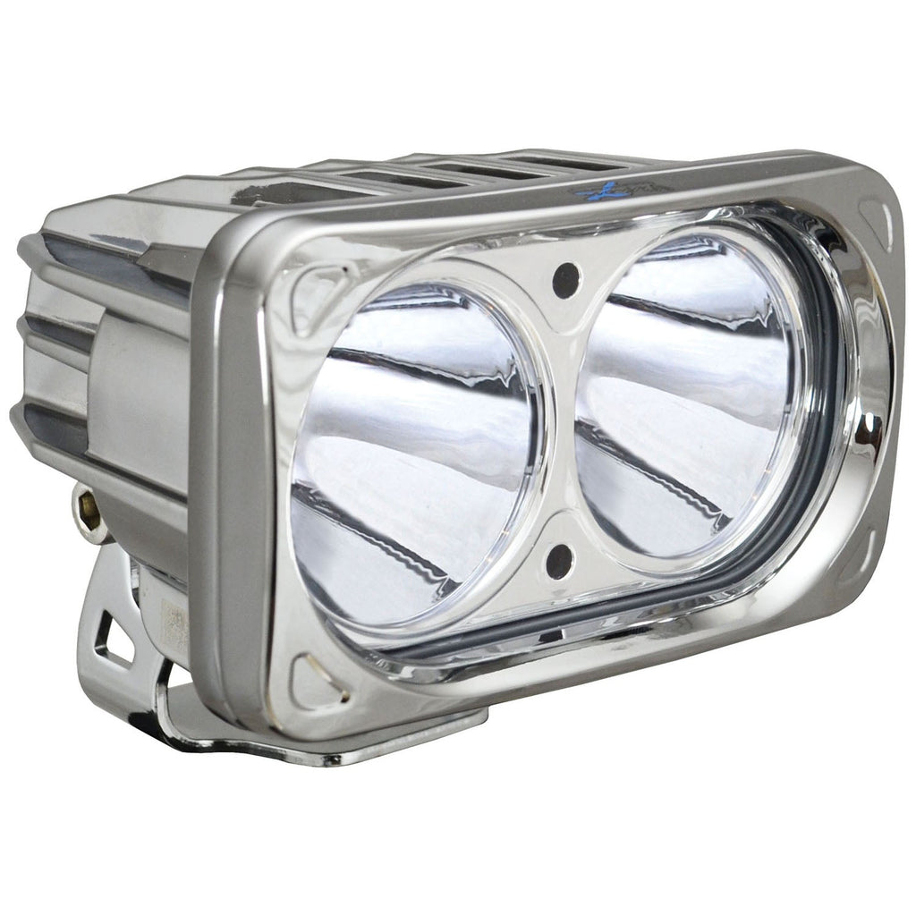 6" Optimus Chrome Dual 10° Beam LED Light