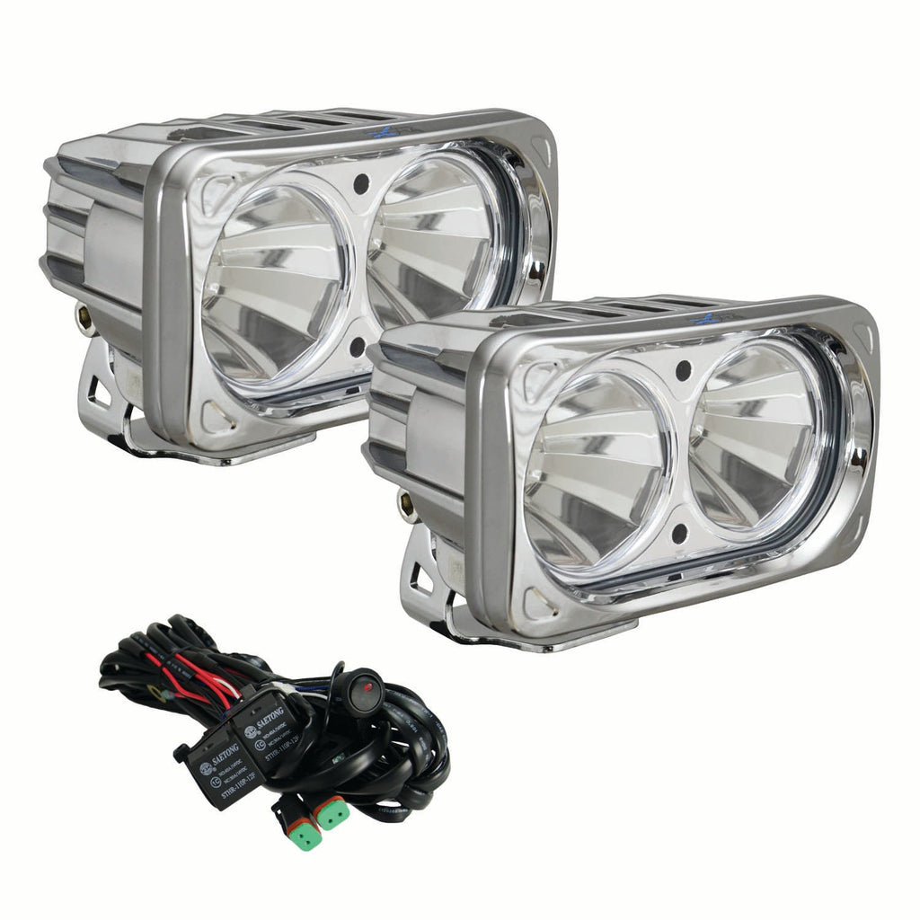 6? Chrome Optimus Dual 60° Beam LED Light Kit