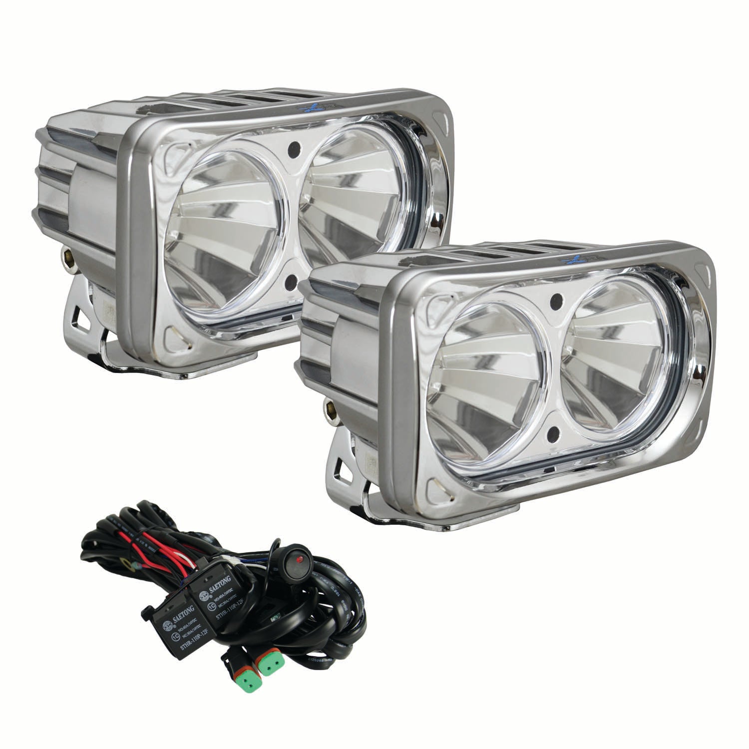 6? Chrome Optimus Dual 60° Beam LED Light Kit