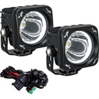 3" Optimus Square 15º Beam with White Halo LED Light Kit