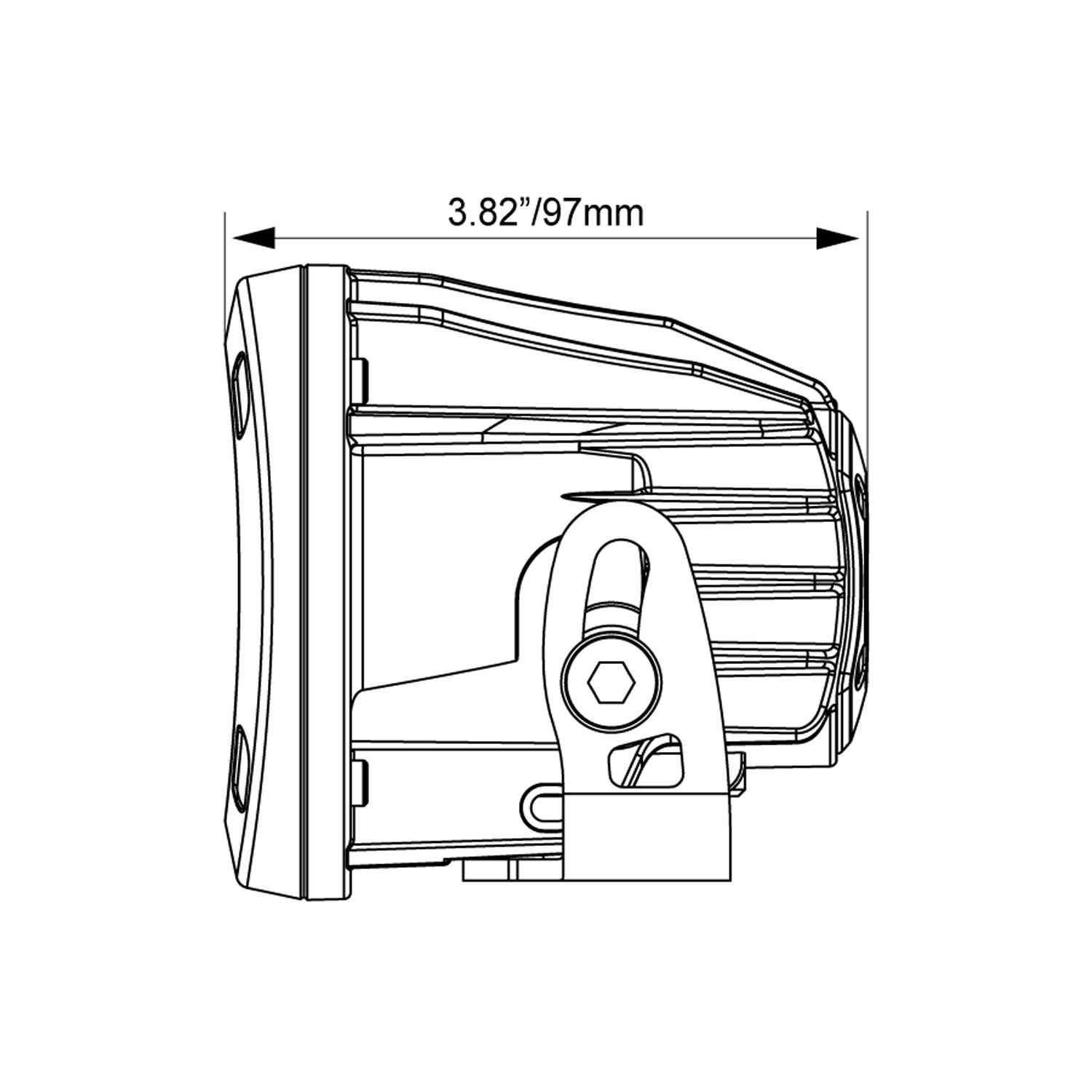 3.7" Optimus Round 10º Beam LED Light